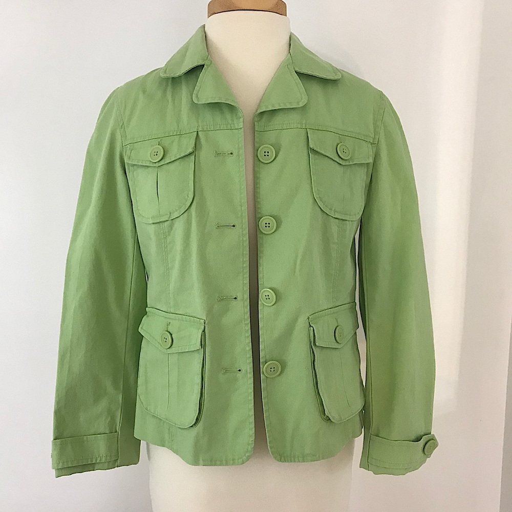 NWT Casual Utility Chore Jacket Green size 6